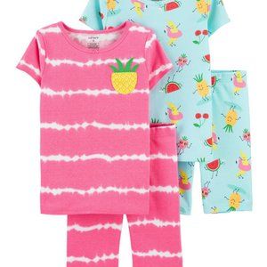 Nwt 5 cherries fruits pajamas tie dye berries girl carters easter summer pineapp